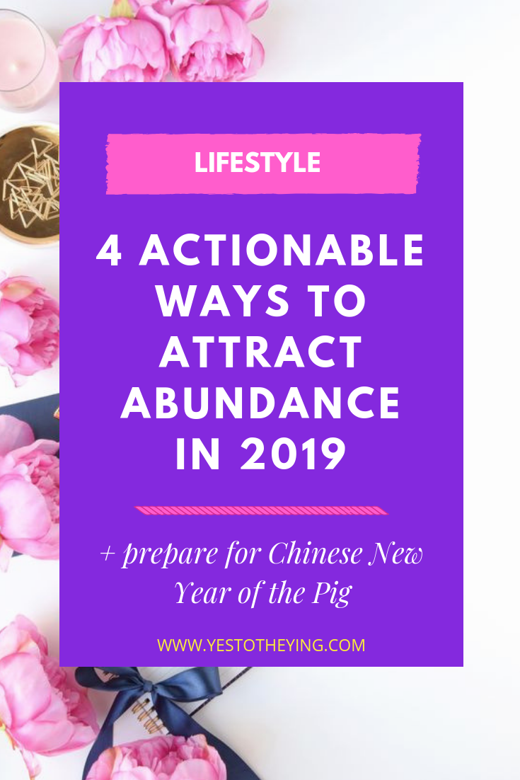 4 ways to attract abundance 2019 pinterest graphic